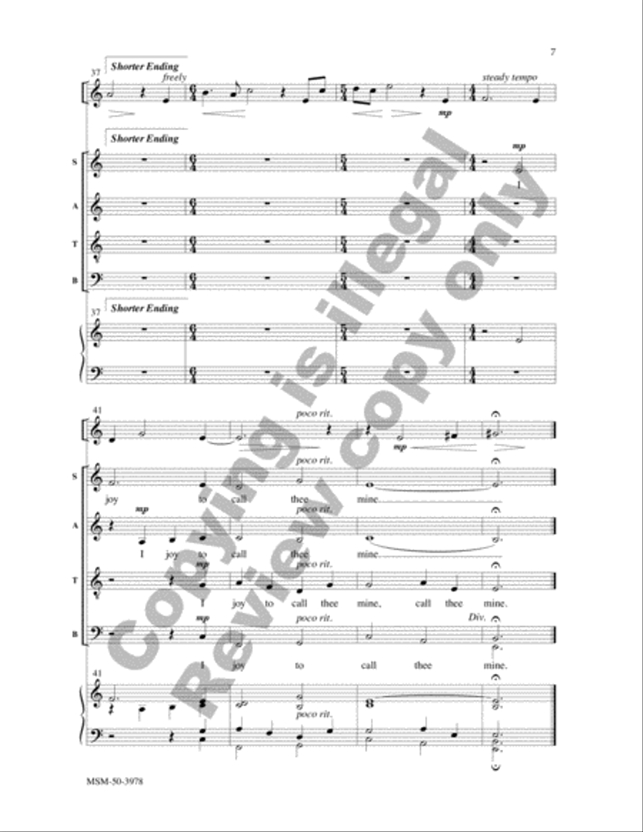 O Sacred Head, Now Wounded Divisi scores gallery preview page 7
