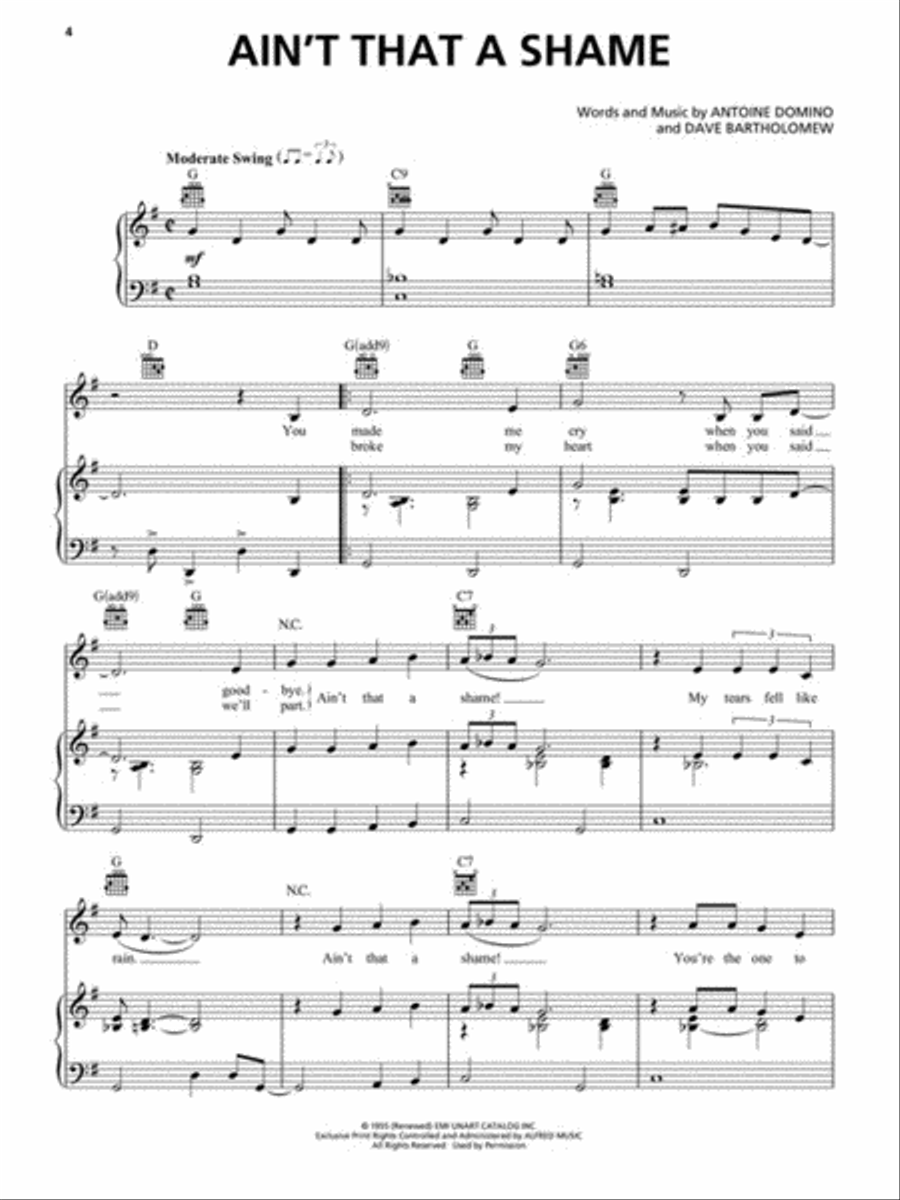 100 Rock 'n' Roll Standards Piano, Vocal, Guitar scores gallery preview page 4