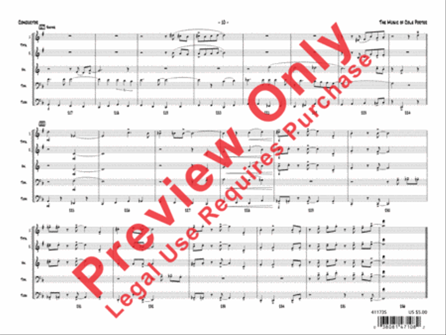 The Music of Cole Porter for Brass Quintet Jazz Ensemble scores gallery preview page 13