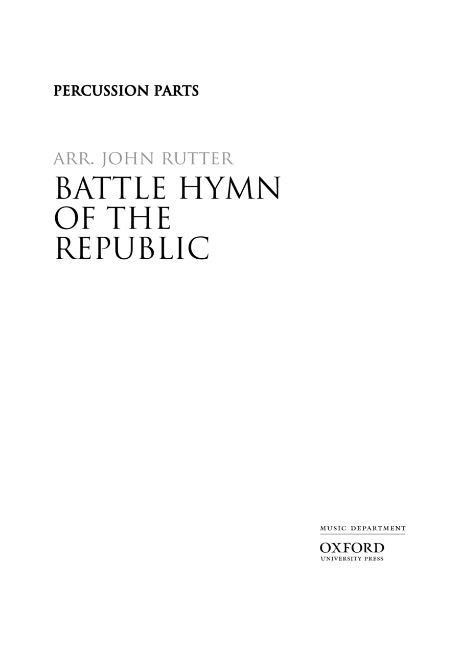 Battle Hymn of the Republic Percussion scores gallery preview page 1