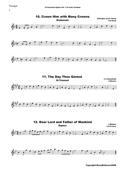 16 Favourite Hymns Vol.1 for solo Trumpet image number null