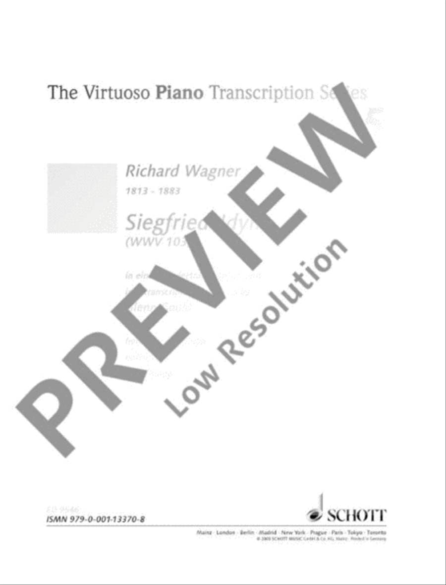 Siegfried-Idyll Piano Solo scores gallery preview page 2