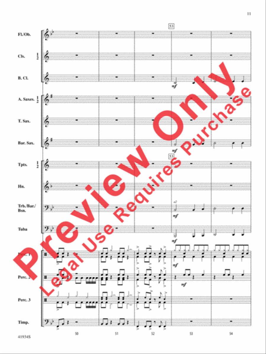 Little Drummer Dudes! Concert Band scores gallery preview page 12