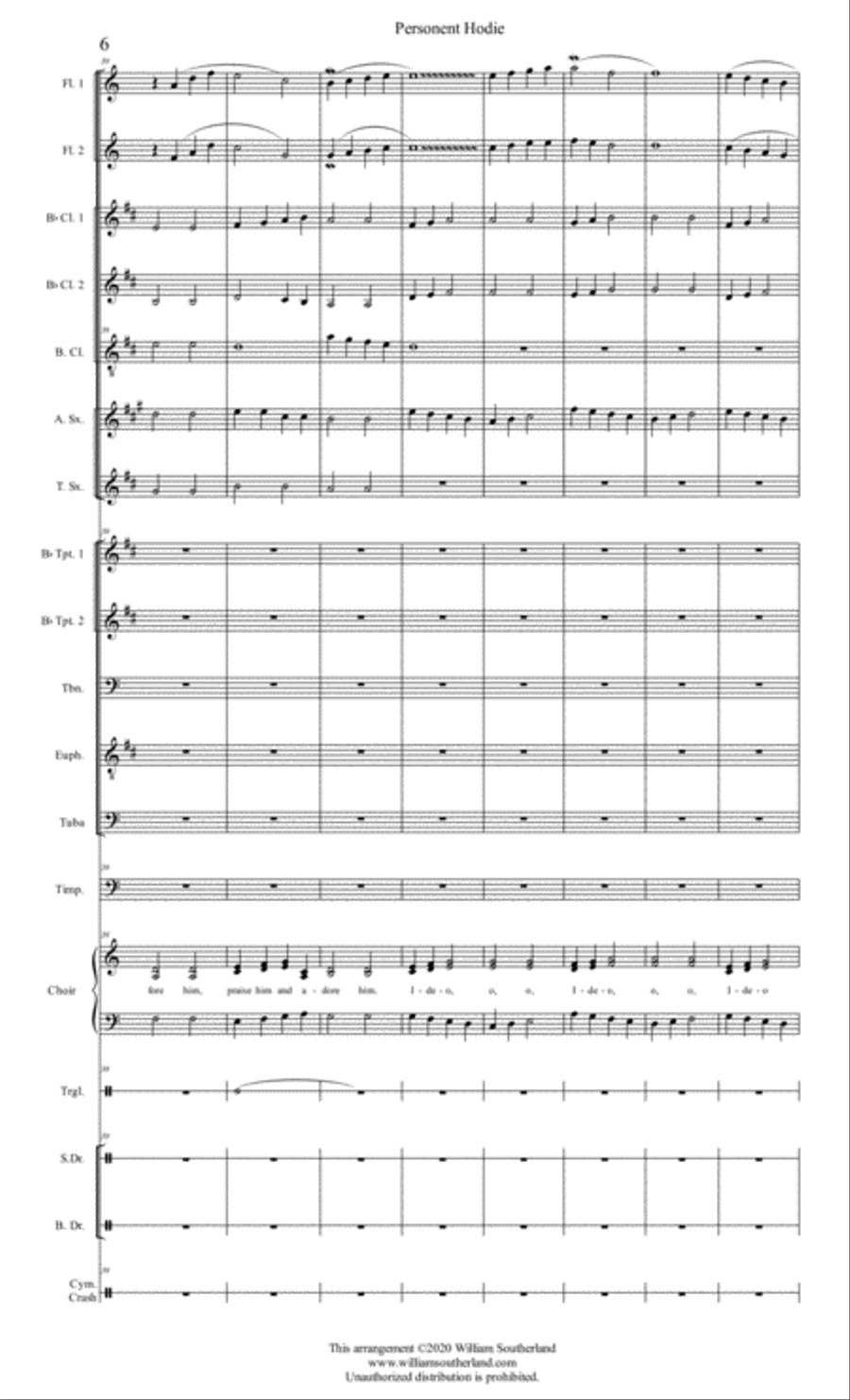 Personent Hodie 3-Part scores gallery preview page 6
