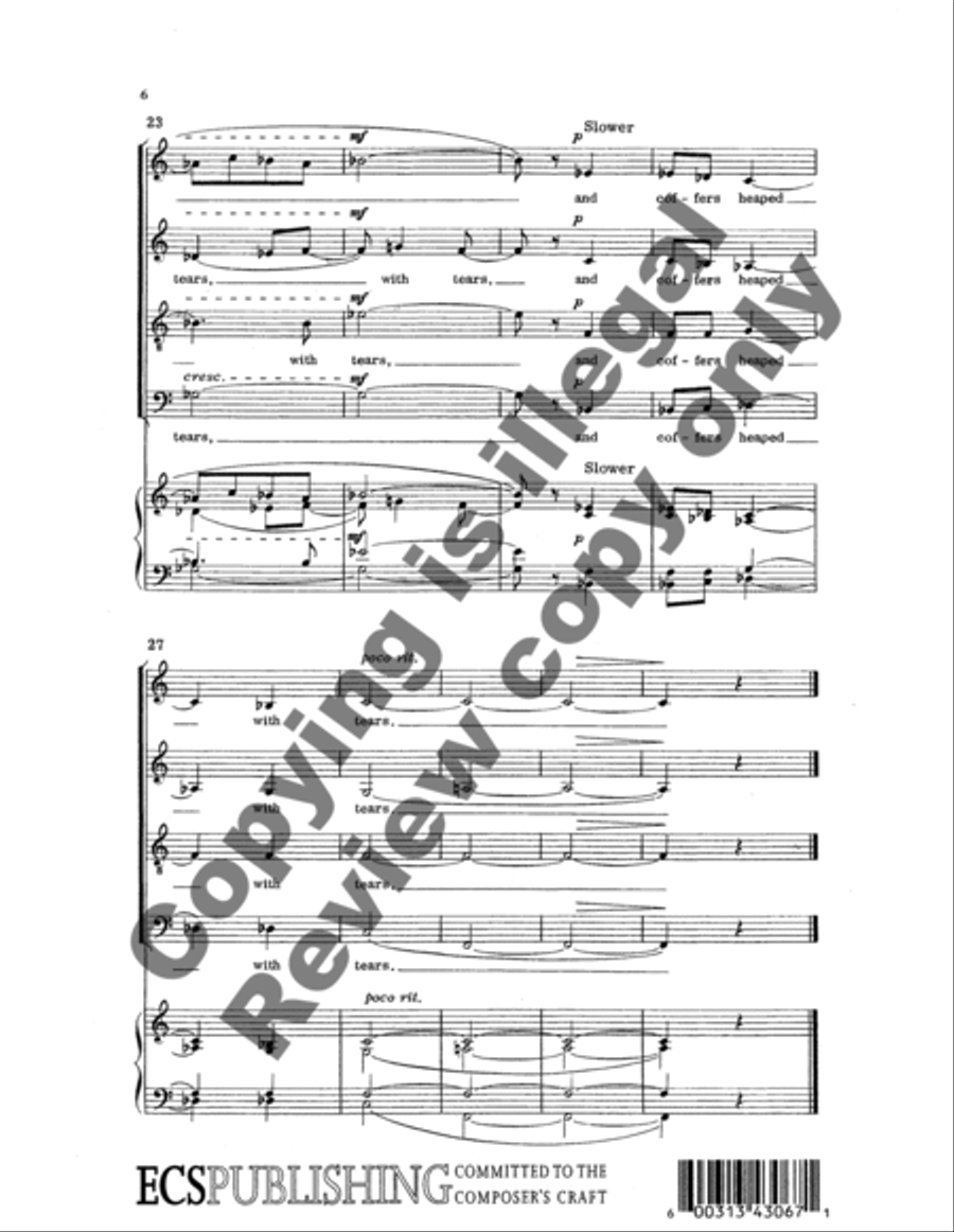 Dickinson Settings: For Each Ecstatic Instant 4-Part scores gallery preview page 6