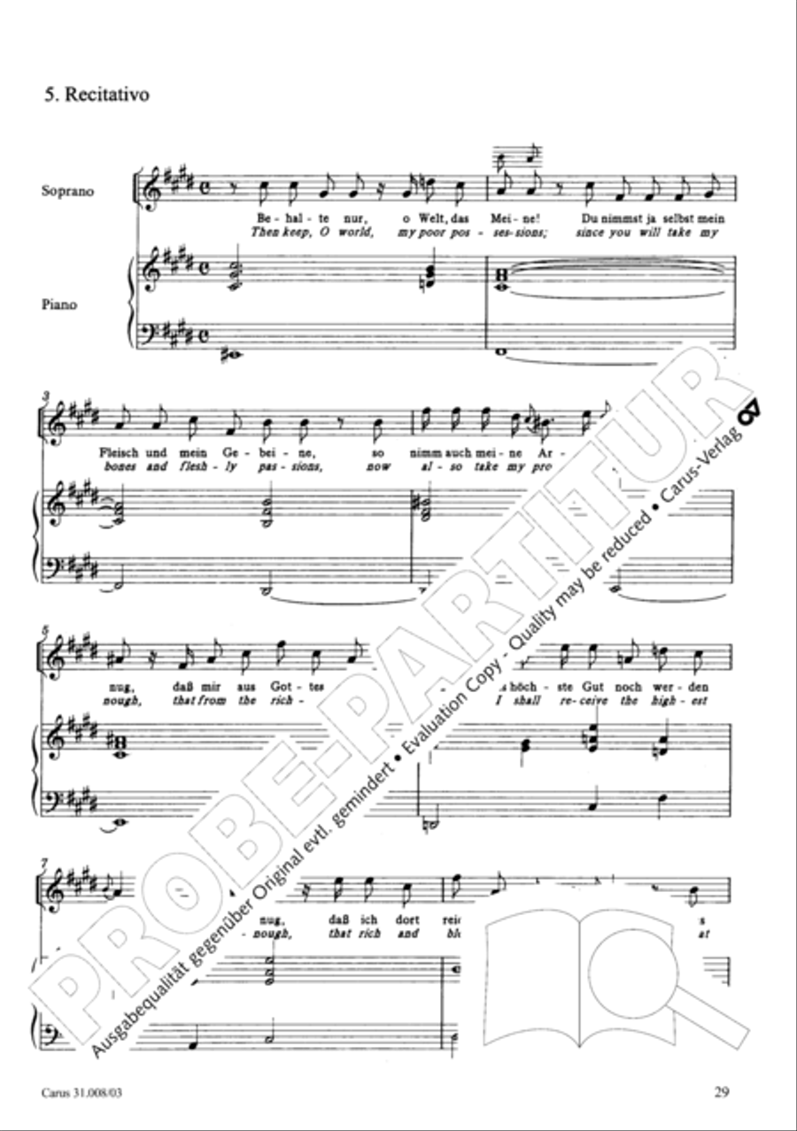 O my God, when shall I perish (Liebster Gott, wenn werd ich sterben) 4-Part scores gallery preview page 34