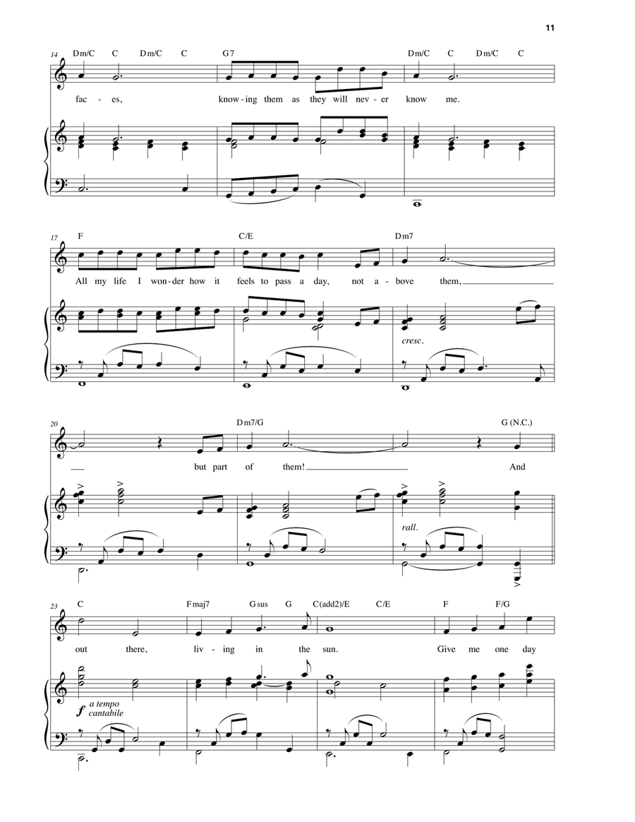 Out There (from The Hunchback Of Notre Dame: A New Musical) Voice Solo scores gallery preview page 2