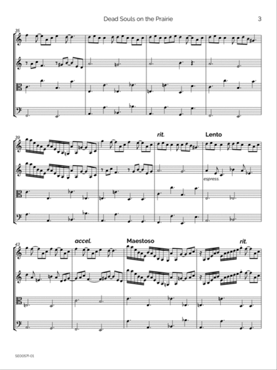 Dead Souls on the Prairie String Quintet scores gallery preview page 6