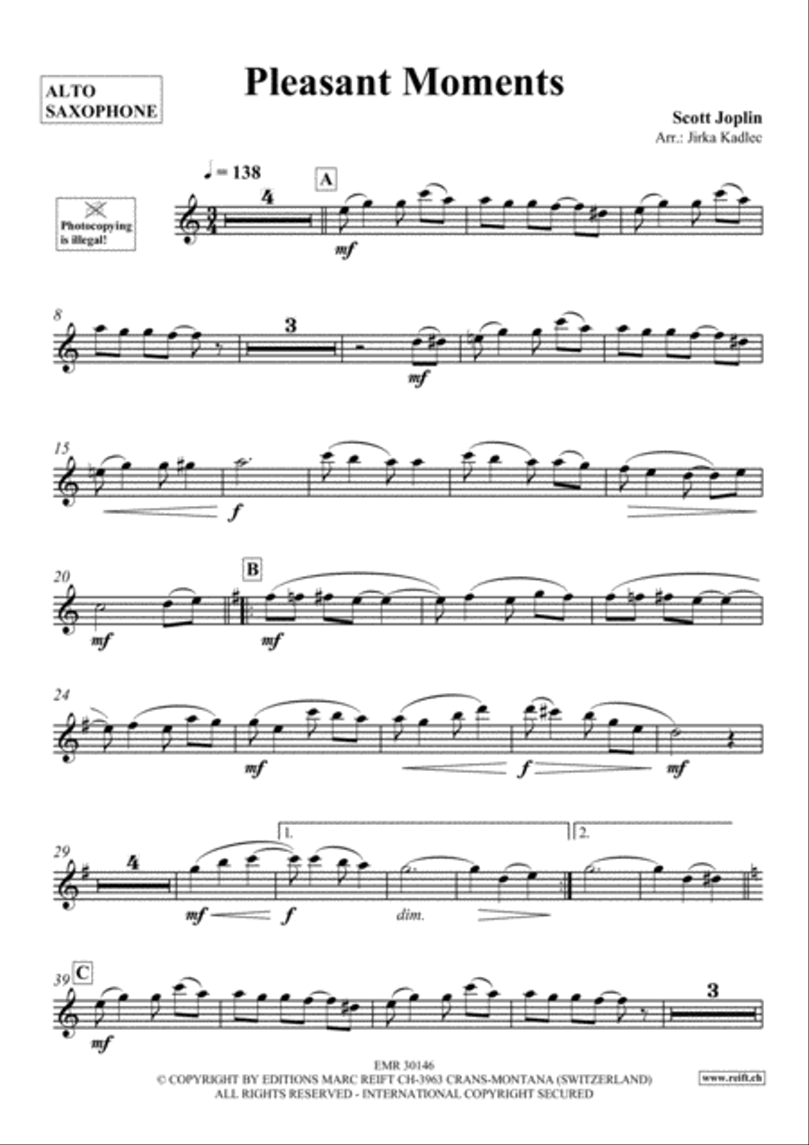Pleasant Moments Alto Saxophone scores gallery preview page 2