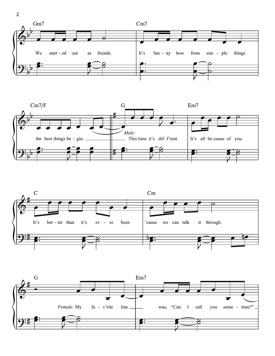 I Finally Found Someone I Finally Found Someone Easy Piano scores gallery preview page 2
