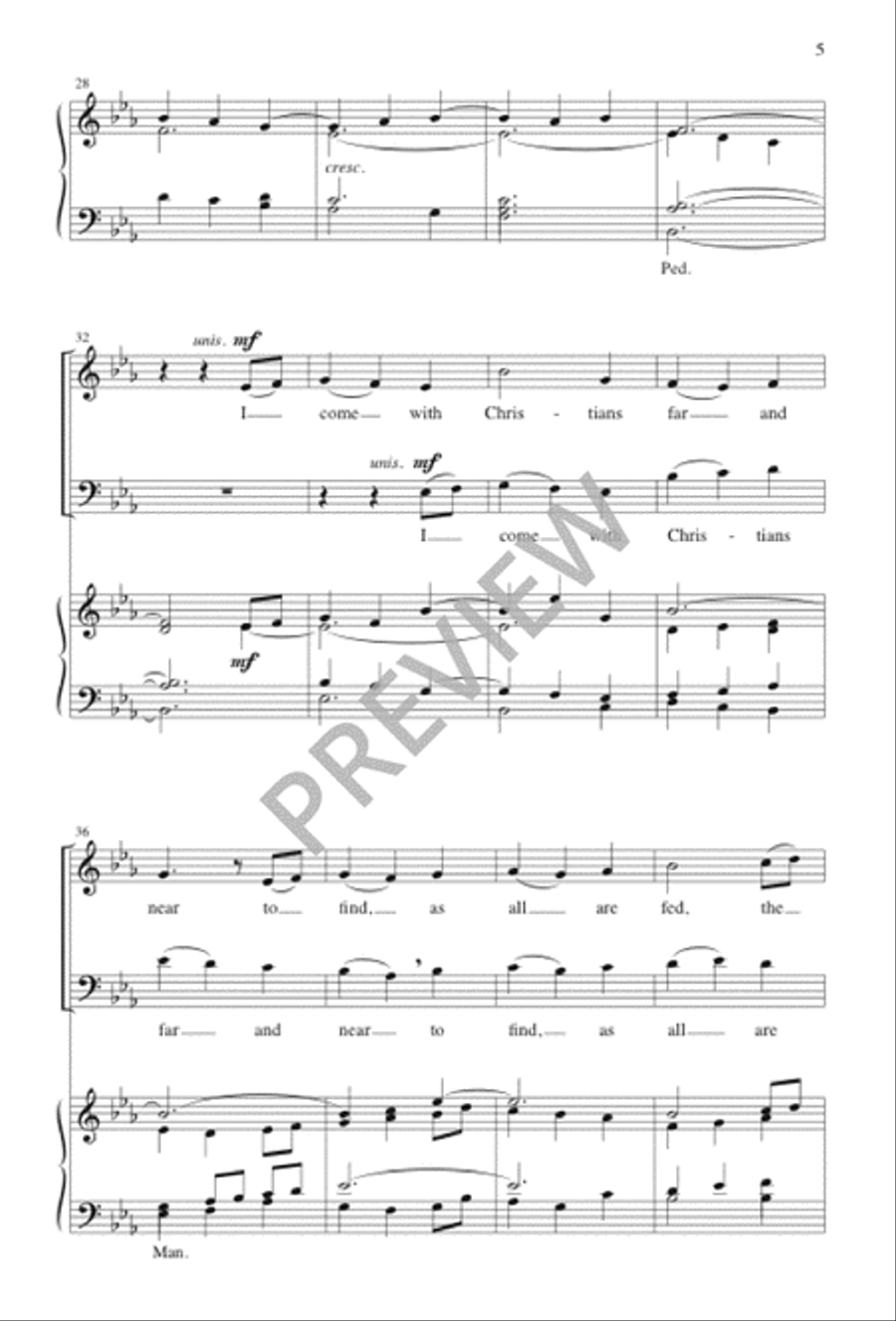 I Come with Joy 4-Part scores gallery preview page 5