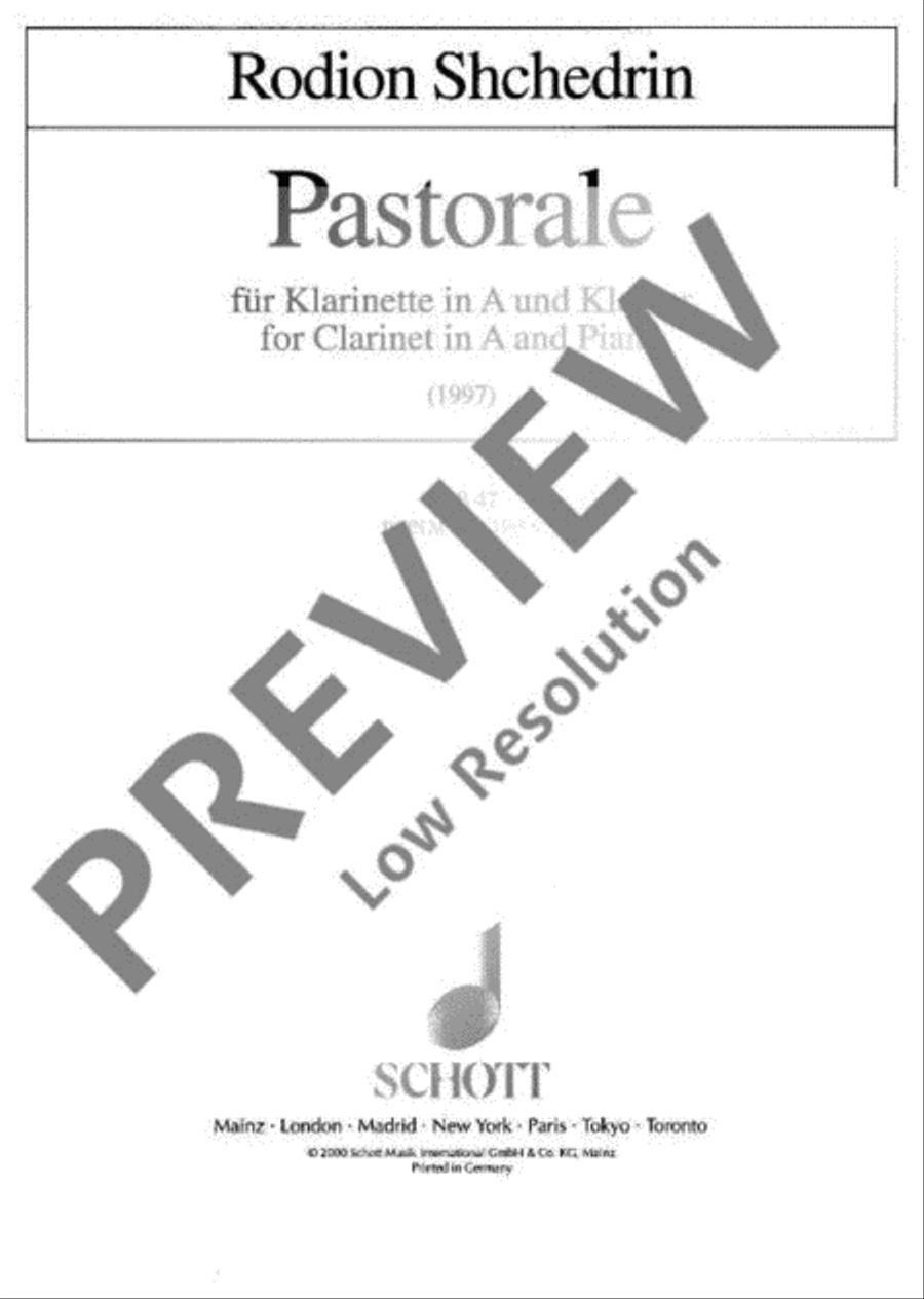 Pastorale Pastorale A Clarinet scores gallery preview page 2