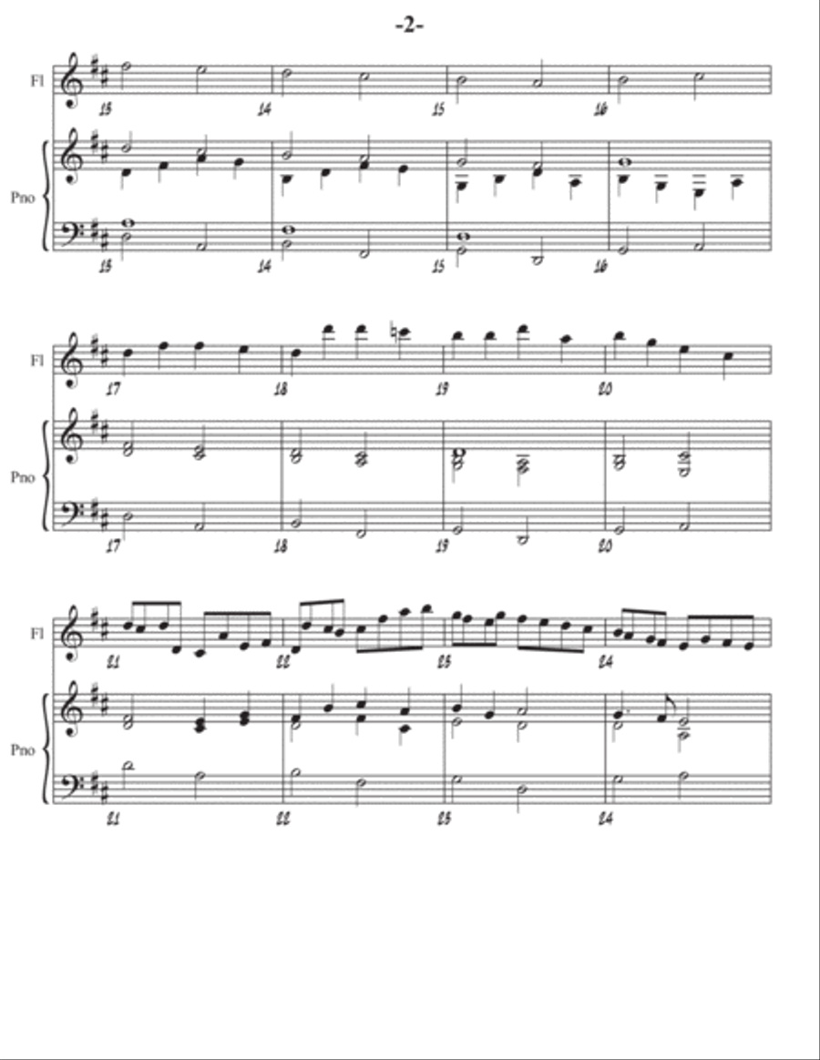 Pachelbel Canon in D Flute Solo scores gallery preview page 2