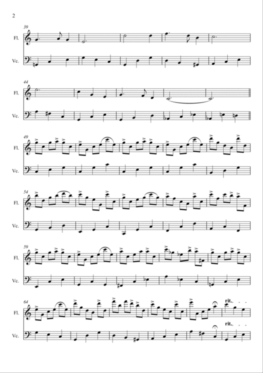 Silent Night Silent Night Flute scores gallery preview page 2