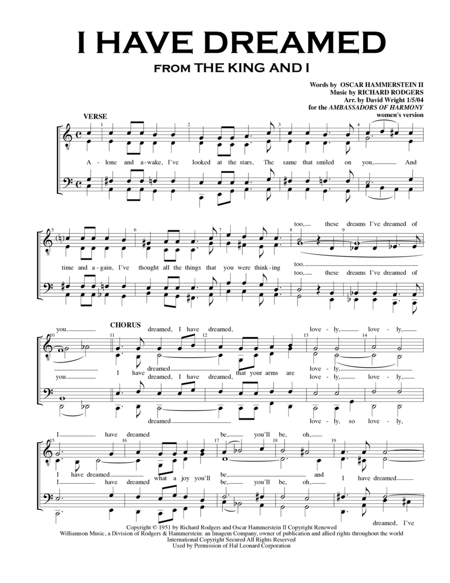 I Have Dreamed I Have Dreamed Small Ensemble scores gallery preview page 1