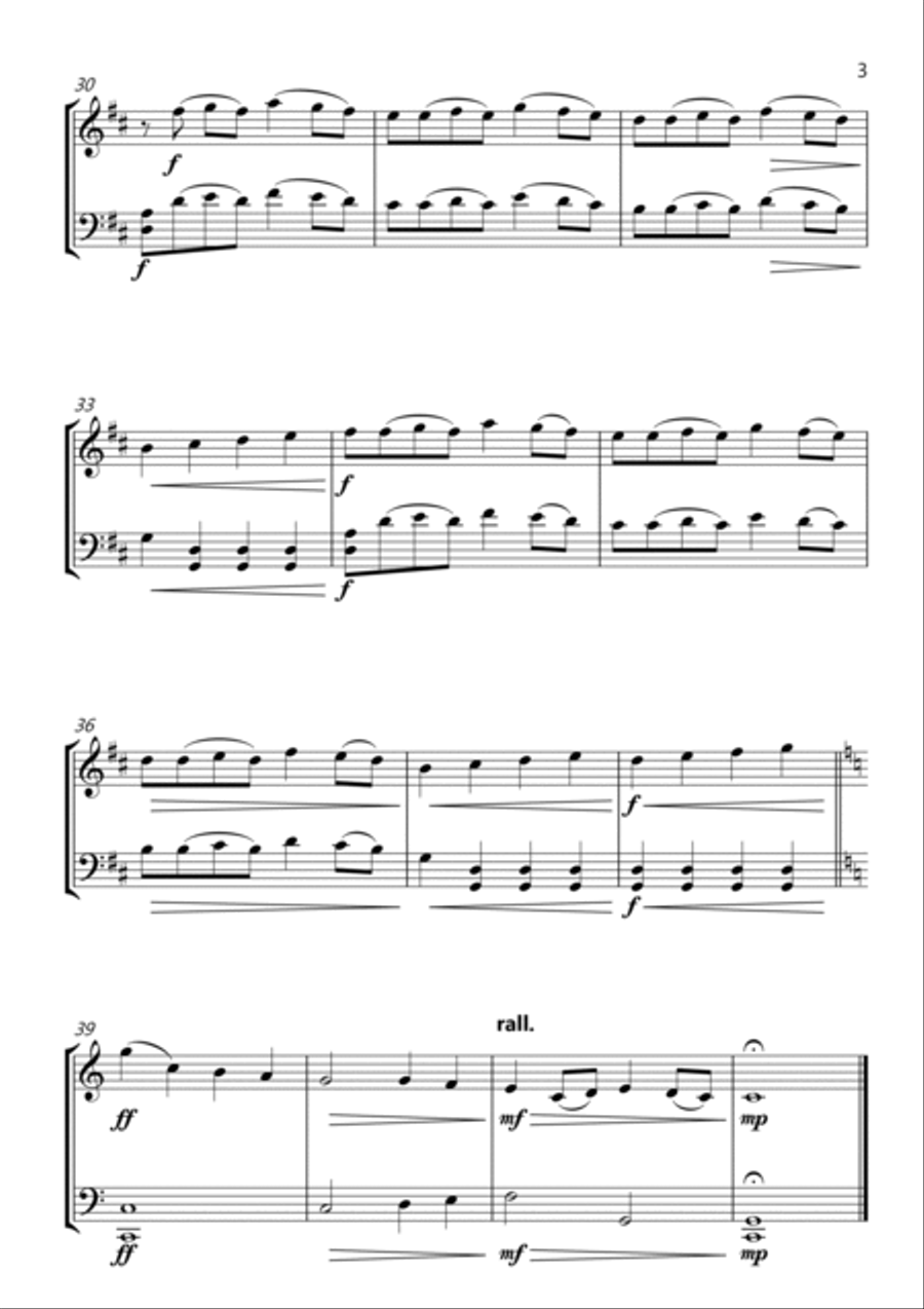 Pm's Love Theme String Duet scores gallery preview page 3