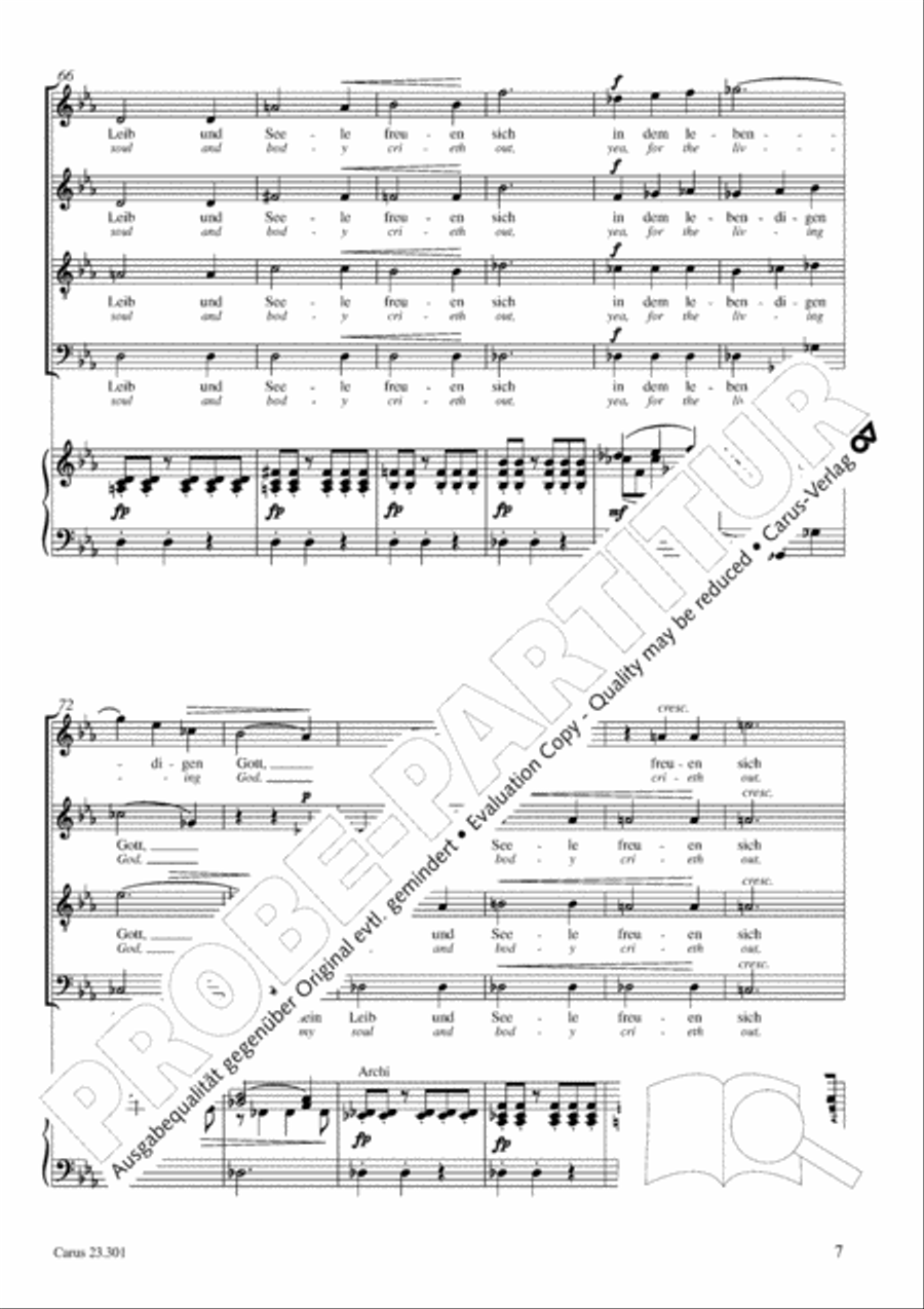 How beautiful is thy dwelling place (Wie lieblich sind deine Wohnungen) 4-Part scores gallery preview page 8