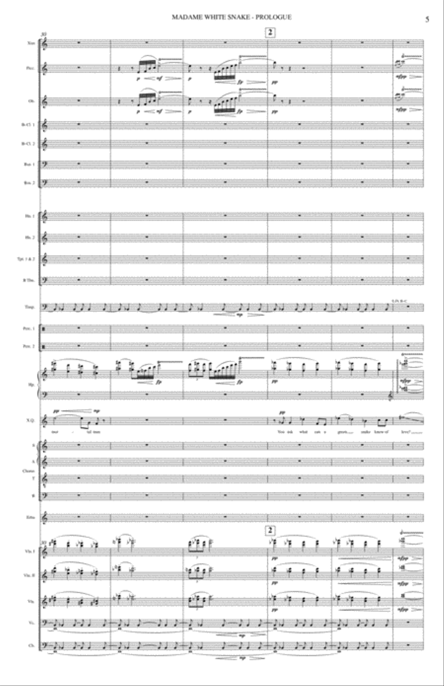 Madame White Snake 4-Part scores gallery preview page 9