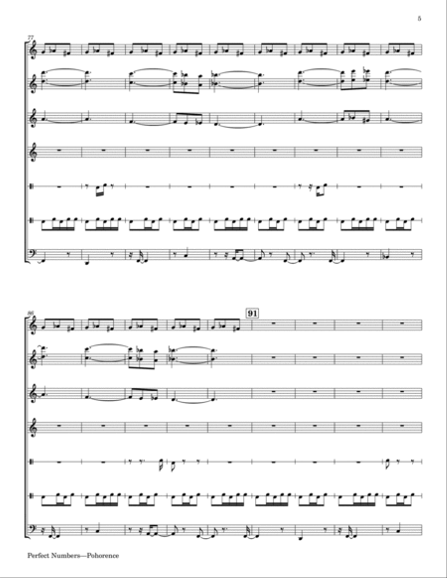 Perfect Numbers Chamber Music scores gallery preview page 5