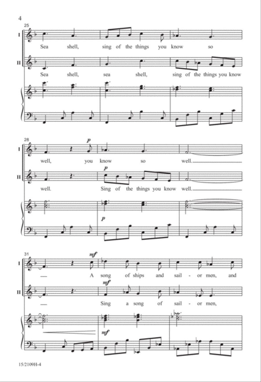 Songs from the Shore Songs from the Shore 2-Part scores gallery preview page 4