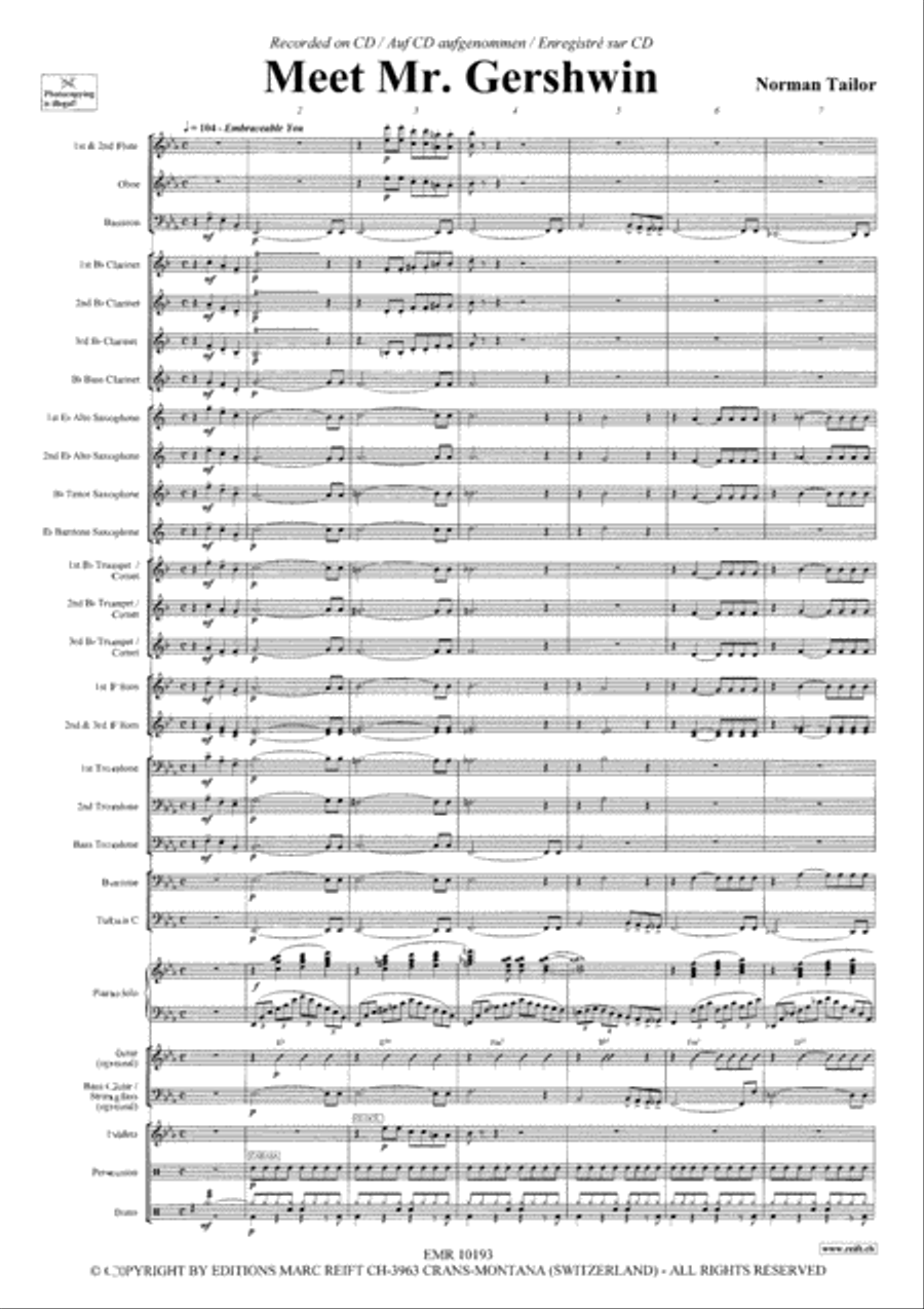 Meet Mr. Gershwin Concert Band scores gallery preview page 4
