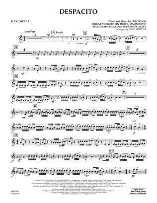 Despacito (arr. Paul Murtha) - Bb Trumpet 2