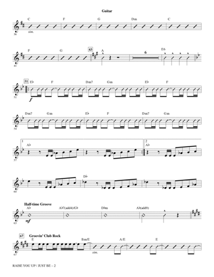 Raise You Up/Just Be (from Kinky Boots) (arr. Mac Huff) - Guitar