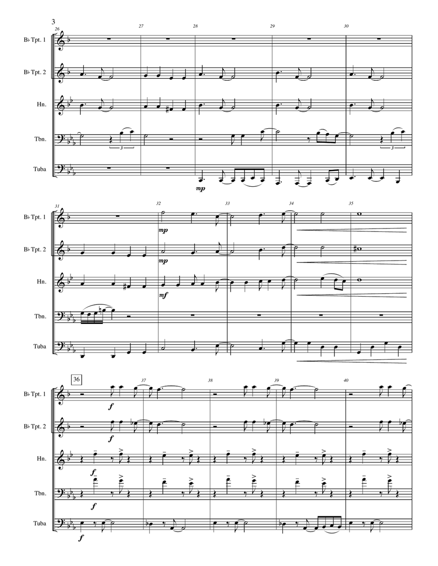 Make Me Smile Brass Quintet scores gallery preview page 3