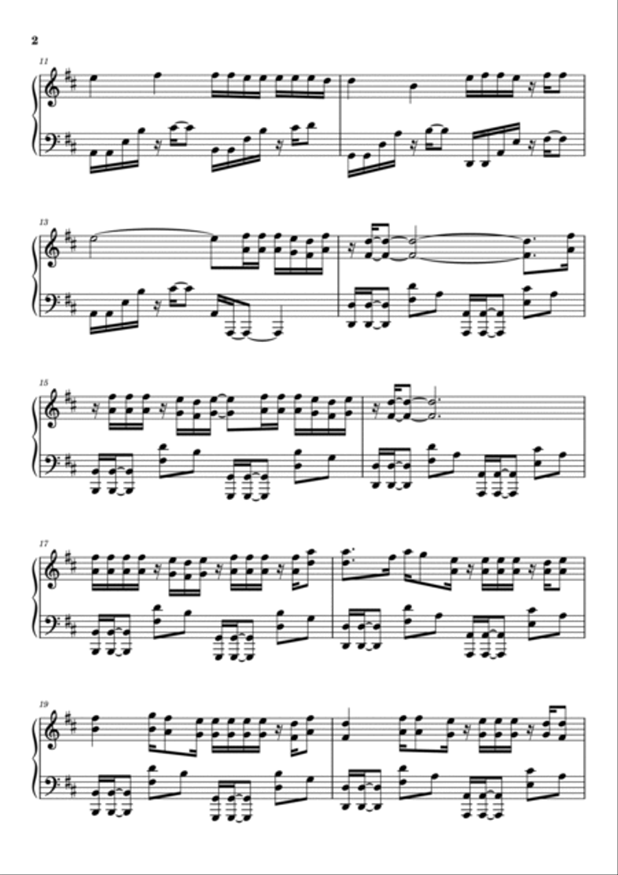Dusty Piano Solo scores gallery preview page 2