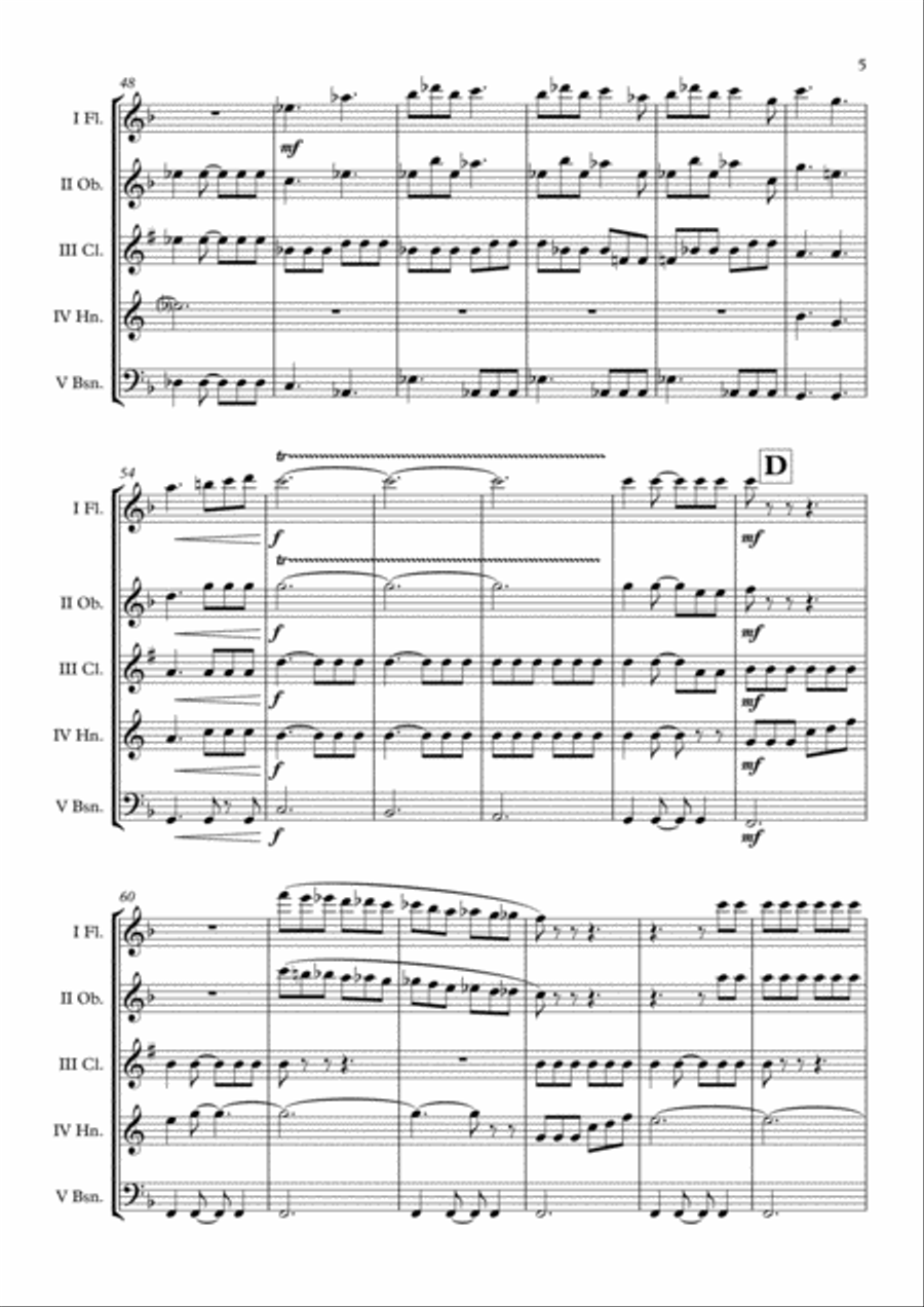 633 Squadron - Main Title Woodwind Quintet scores gallery preview page 6