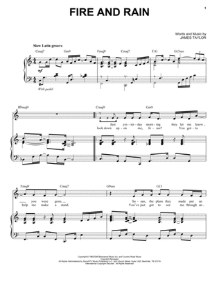 Book cover for Fire And Rain [Jazz version] (arr. Brent Edstrom)