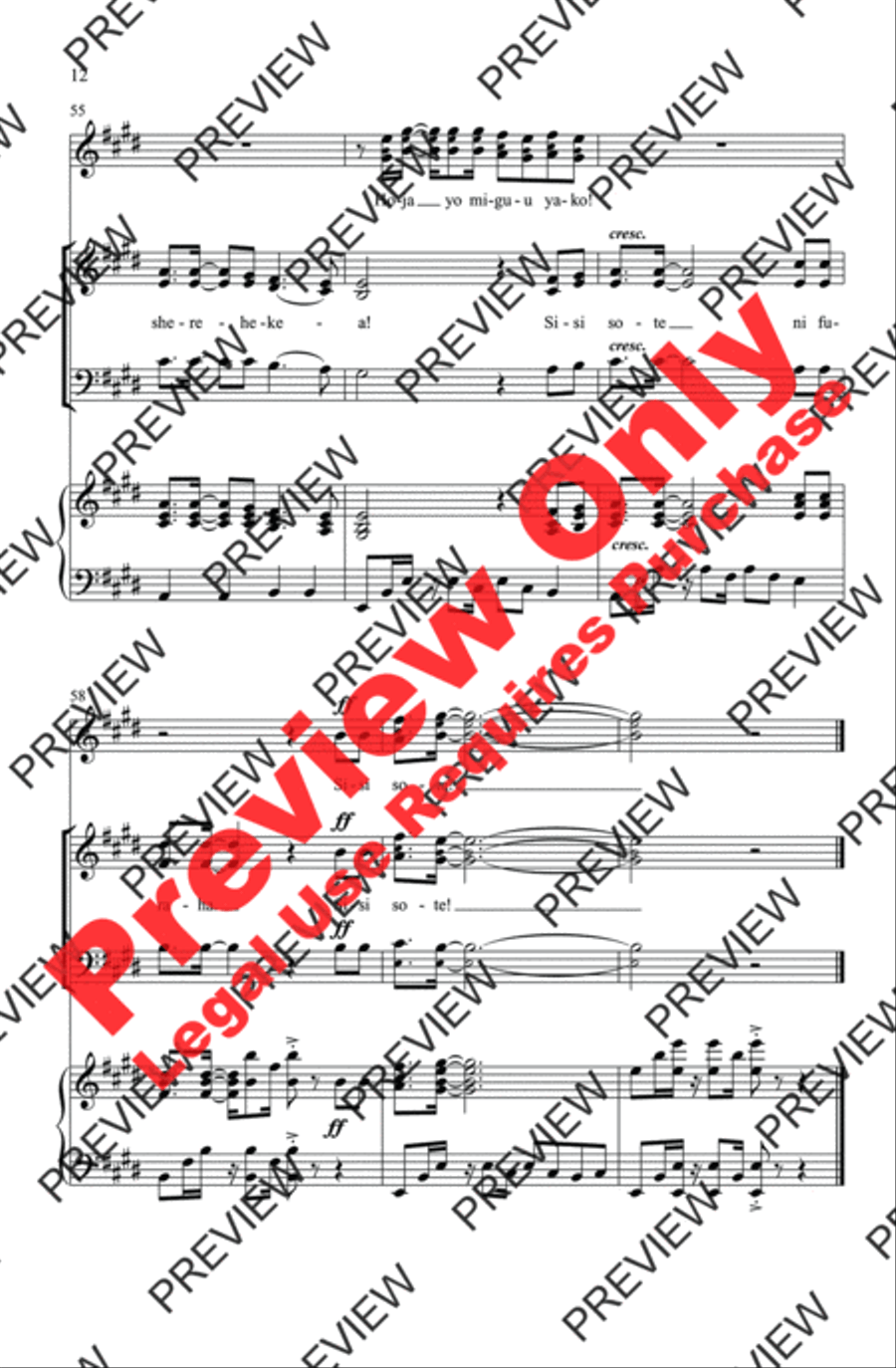 Sisi Sote Sisi Sote 3-Part scores gallery preview page 12