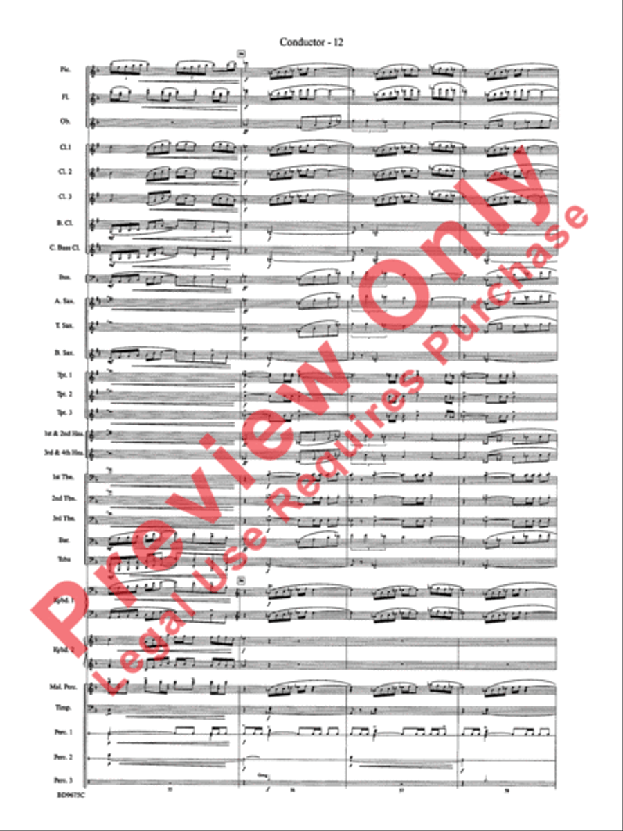 Twelve Seconds to the Moon Concert Band scores gallery preview page 15