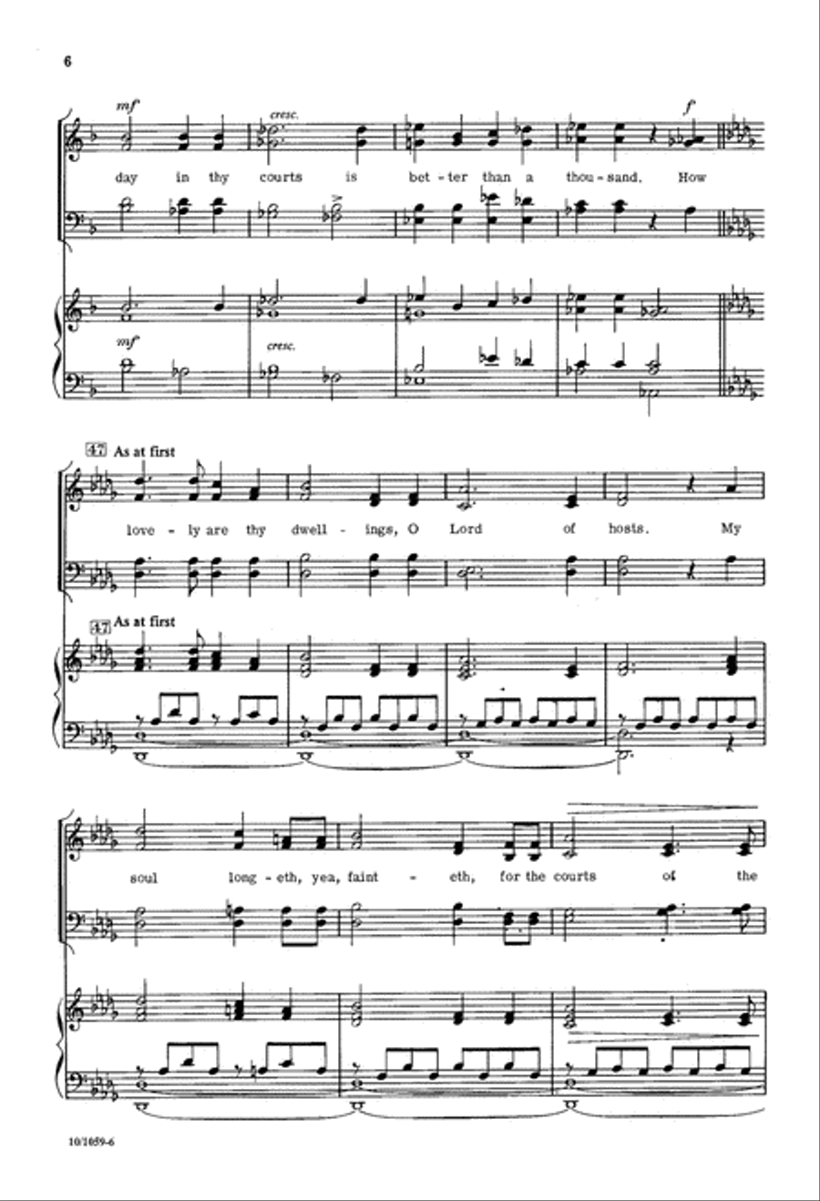 How Lovely are thy Dwellings 4-Part scores gallery preview page 6