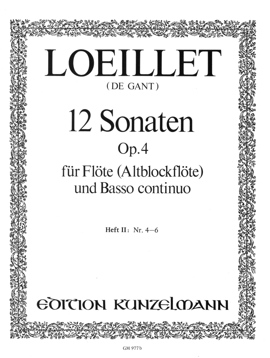 Flute Sonatas (12) Op. 4 in 4 volumes - Volume 2