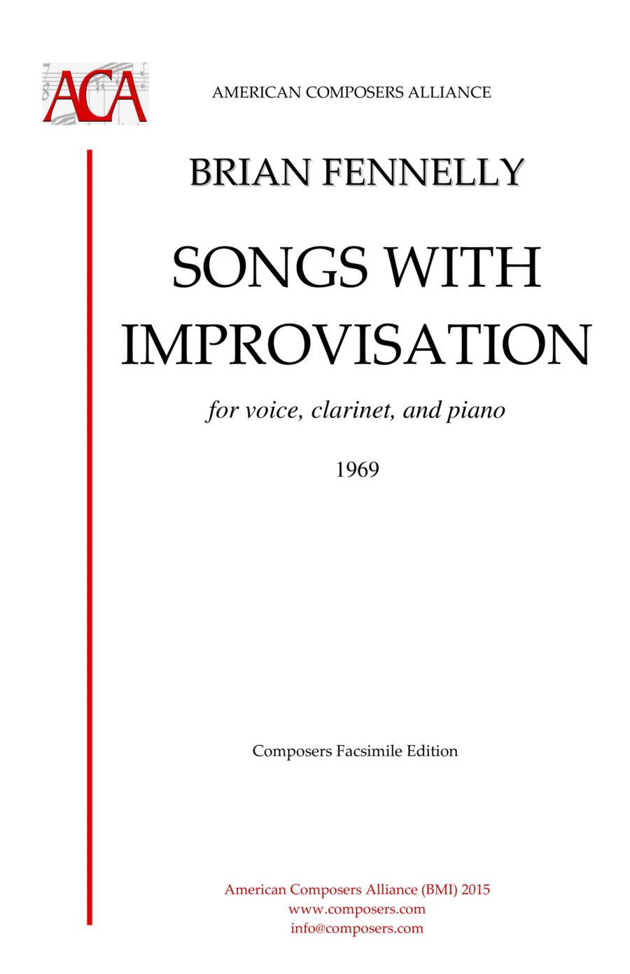 [Fennelly] Songs With Improvisation Small Ensemble scores gallery preview page 1