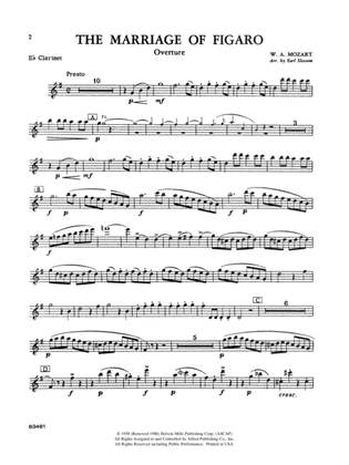 The Marriage of Figaro Overture: E-flat Soprano Clarinet