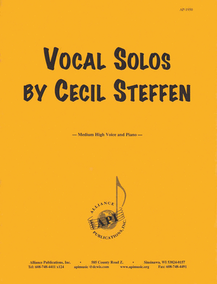 Book cover for Vocal Solos By Cecil Steffen