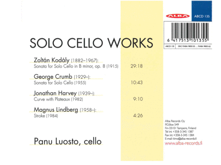 Solo Cello Works