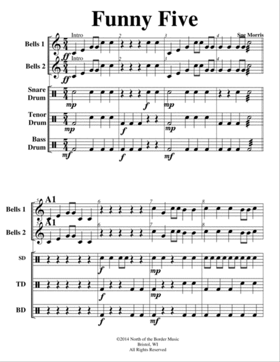 Funny Five Percussion Ensemble scores gallery preview page 2