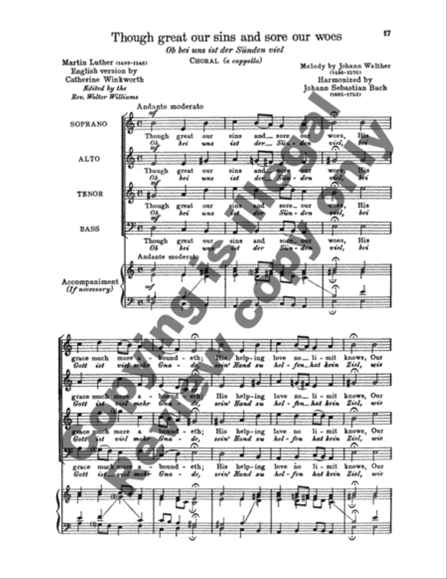 Out of the Depths I Cry to Thee (Aus tiefer Not) 4-Part scores gallery preview page 6
