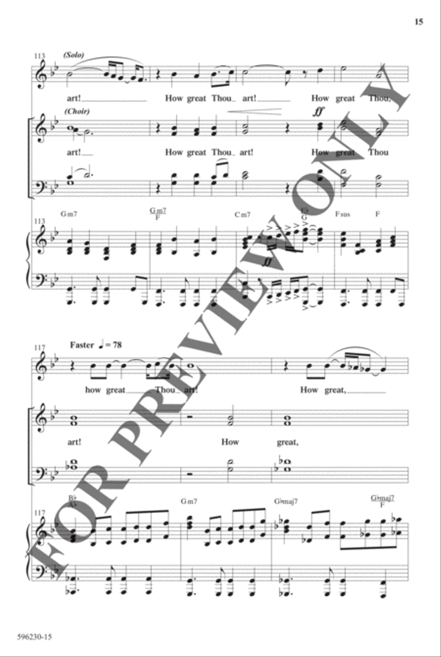 How Great Thou Art - Anthem 4-Part scores gallery preview page 15