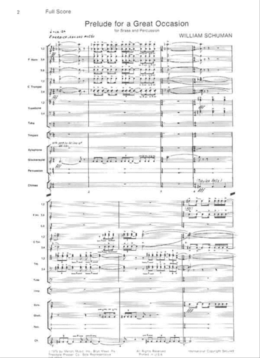Prelude For A Great Occasion Concert Band scores gallery preview page 2