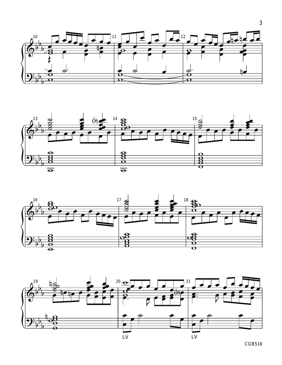 Resonances and Alleluias by Cathy Moklebust Handbell Choir - Digital Sheet Music page 3