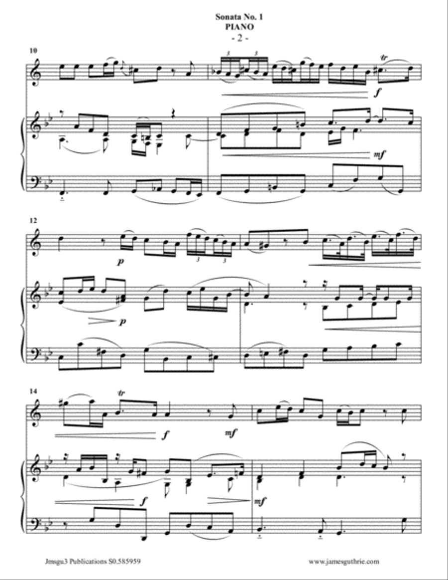 Vivaldi: The Six Sonatas Complete for Baritone Horn & Piano Baritone Horn scores gallery preview page 2