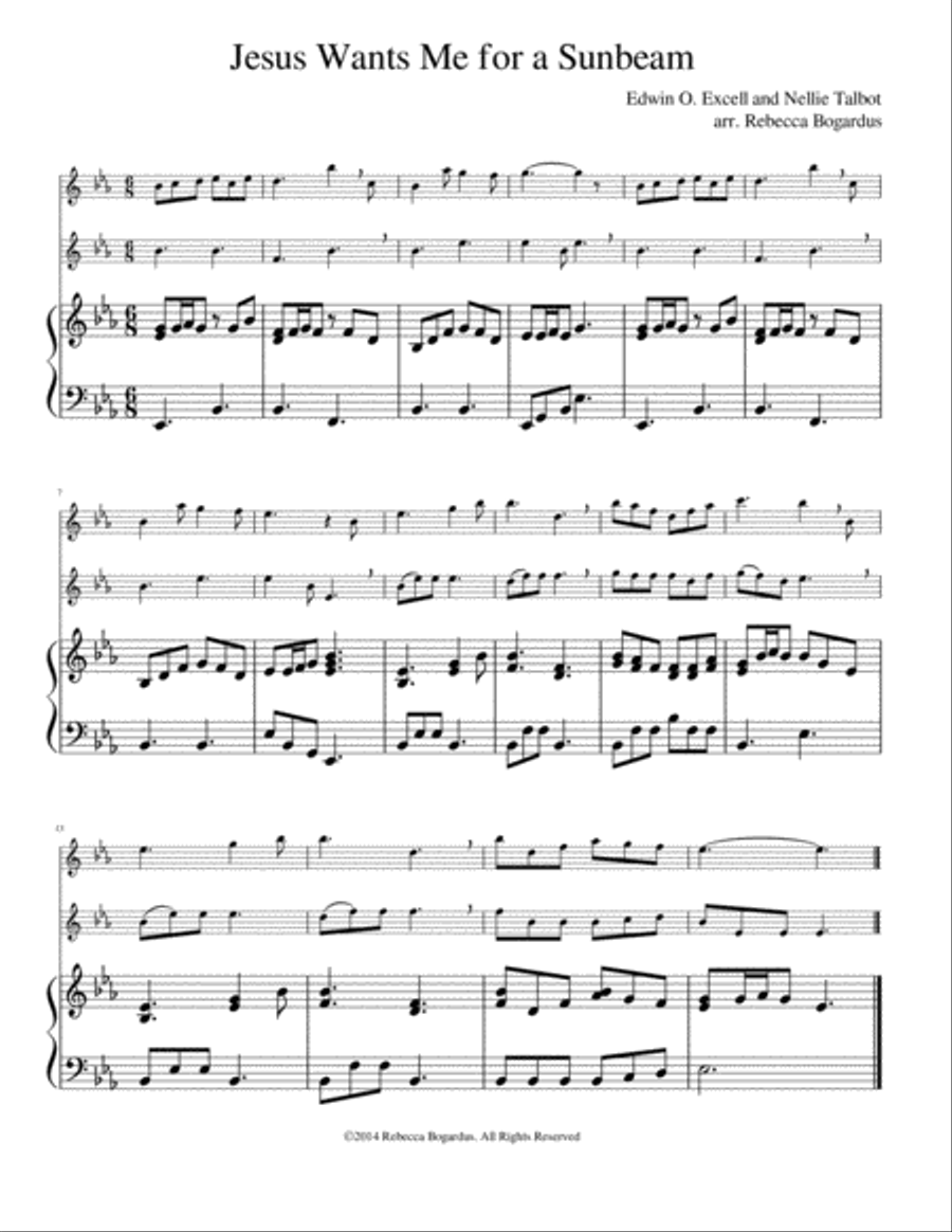 Jesus Wants Me For a Sunbeam Flute Solo scores gallery preview page 3