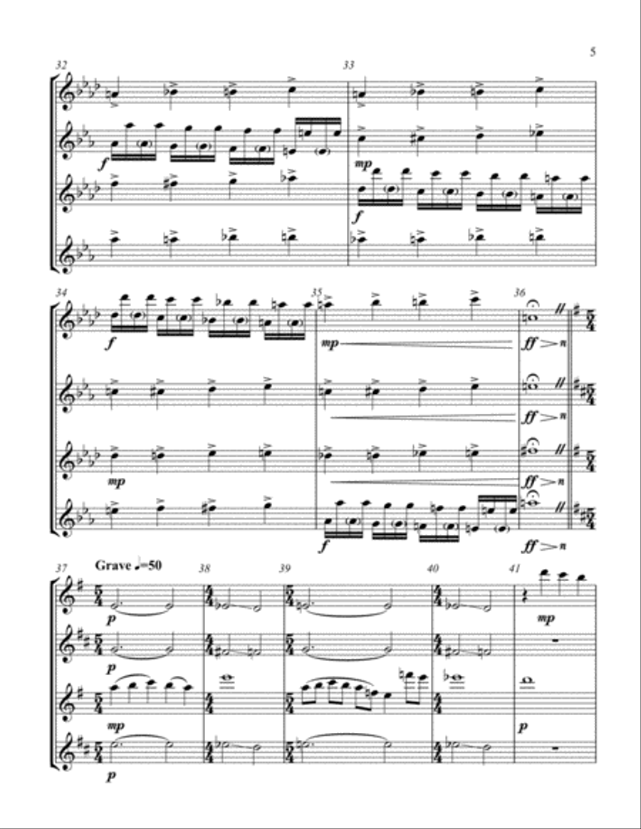 Family Saxaque Woodwind Quartet scores gallery preview page 5