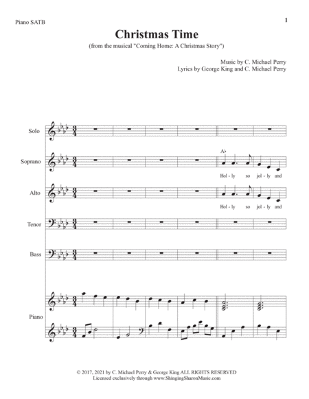 Christmas Time SATB+ Solo image number null