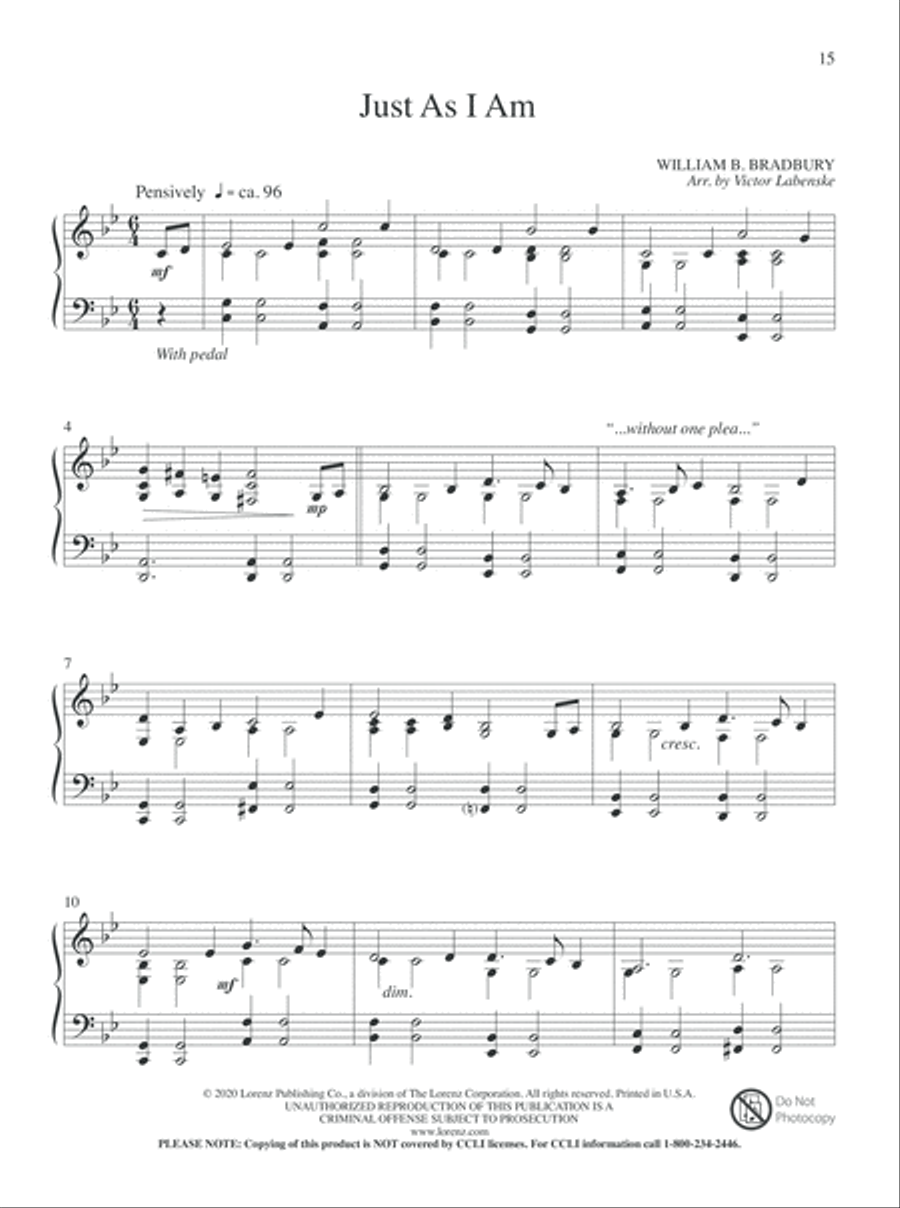 Lord, Abide with Me Piano Solo scores gallery preview page 5
