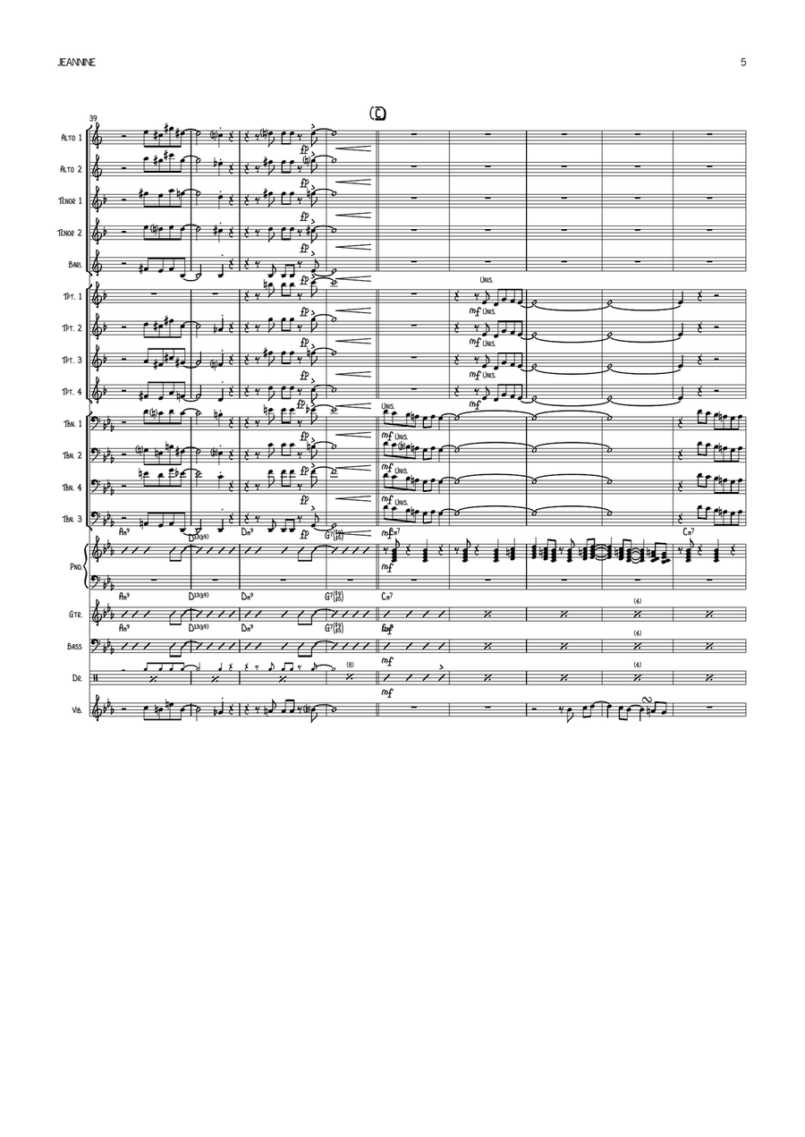 Jeannine Jeannine Jazz Ensemble scores gallery preview page 5